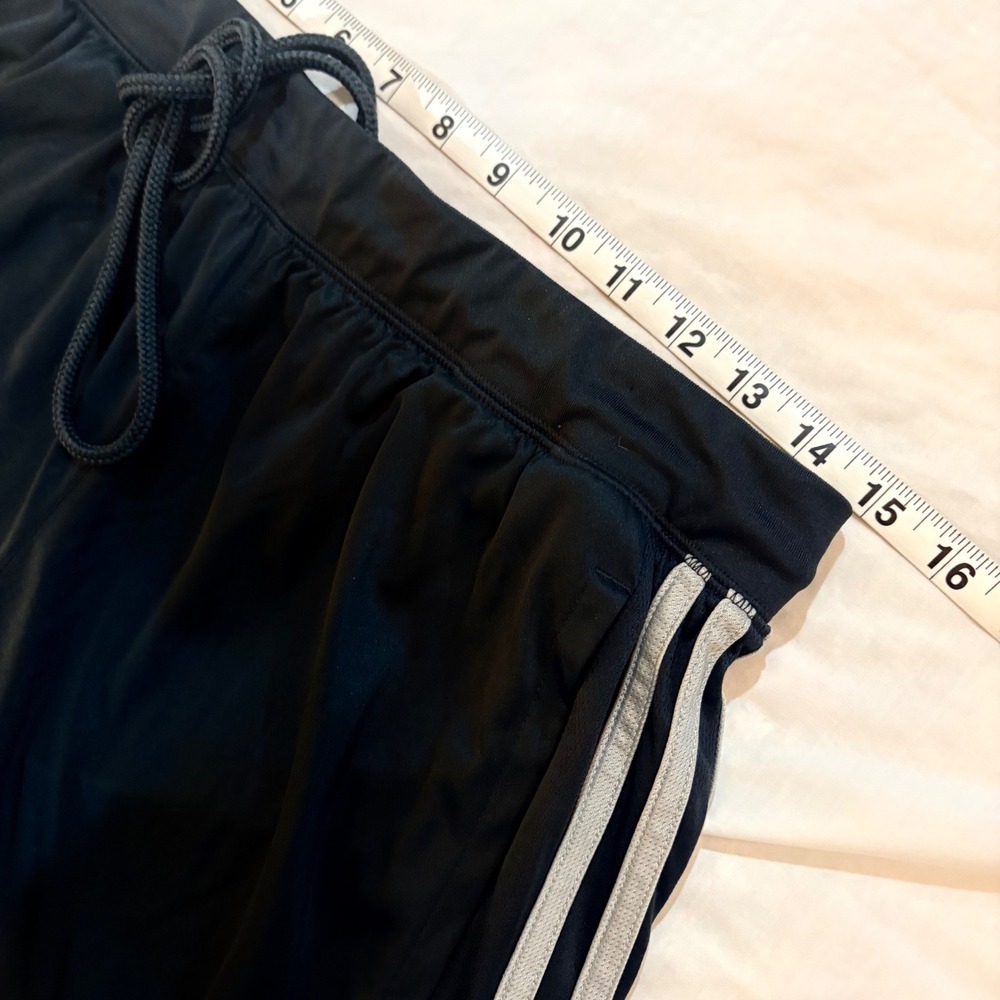 Adidas Climalite Mens Black Silver 3-Stripe Athletic‎ Basketball Shorts Large - Picture 8 of 9